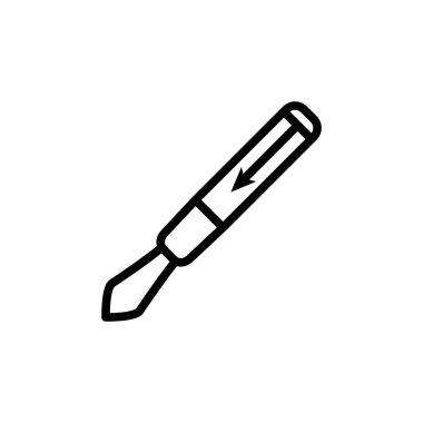 Kalem simgesinin İllüstrasyon Vektörü grafiği. Ofis, araç, kırtasiye, imza vs. için uygun.