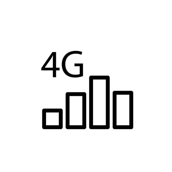 Sinyal Çubuğu Simgesinin Llüstrasyon Vektörü Grafiği Teknoloji Mobil Wifi Bağlantı — Stok Vektör