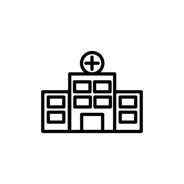 Hastane Binası Ikonunun Görüntü Vektörü Grafiği Sağlık Hizmetleri Acil Durum — Stok Vektör