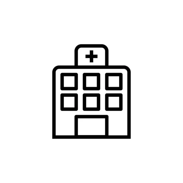 医院建筑图标的说明性矢量图形 适合医疗保健 建筑诊所等 — 图库矢量图片