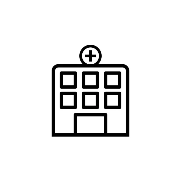 医院建筑图标的说明性矢量图形 适合医疗保健 建筑诊所等 — 图库矢量图片
