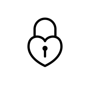 Asma kilit simgesinin İllüstrasyon Vektörü grafiği. Anahtar, güvenli, parola, koruma, güvenli, kod vs. için uygun.