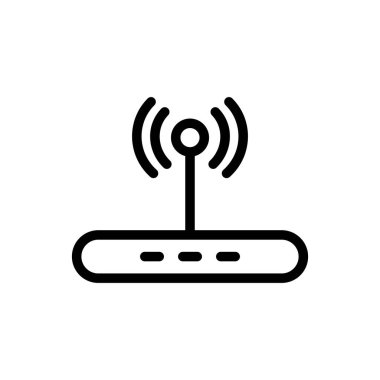 Yönlendirici simgesinin İllüstrasyon Vektörü grafiği. Kablosuz, ağ, erişim, ofis, iletişim vs. için uygun.
