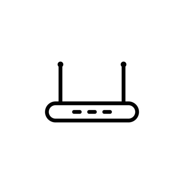 Yönlendirici Simgesinin Llüstrasyon Vektörü Grafiği Kablosuz Erişim Ofis Iletişim Için — Stok Vektör