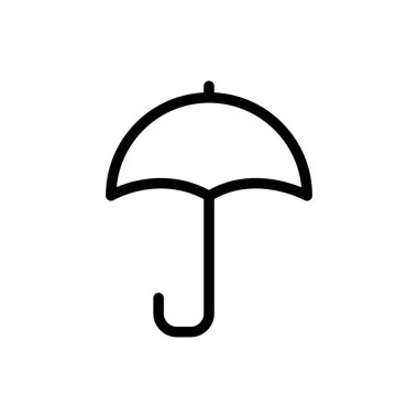 Şemsiye simgesinin İllüstrasyon Vektörü grafiği. Korunma, güvenlik, iklim, anti virüs, sigorta, rahatlama, dinlenme vesaire için uygun.