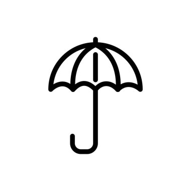 Şemsiye simgesinin İllüstrasyon Vektörü grafiği. Korunma, güvenlik, iklim, anti virüs, sigorta, rahatlama, dinlenme vesaire için uygun.