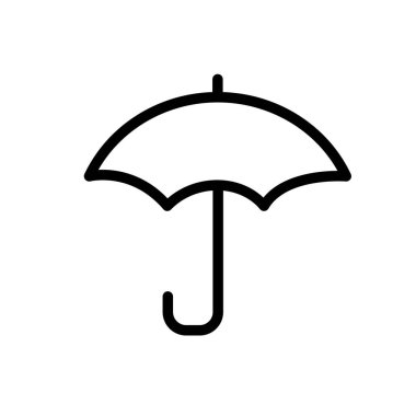 Şemsiye simgesinin İllüstrasyon Vektörü grafiği. Korunma, güvenlik, iklim, anti virüs, sigorta, rahatlama, dinlenme vesaire için uygun.