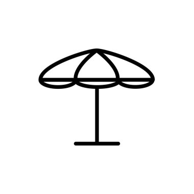 Şemsiye simgesinin İllüstrasyon Vektörü grafiği. Korunma, güvenlik, iklim, anti virüs, sigorta, rahatlama, dinlenme vesaire için uygun.