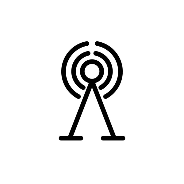 Illustration Vektorgrafik Des Turmsymbols Fit Für Kommunikation Funk Signal Sender — Stockvektor