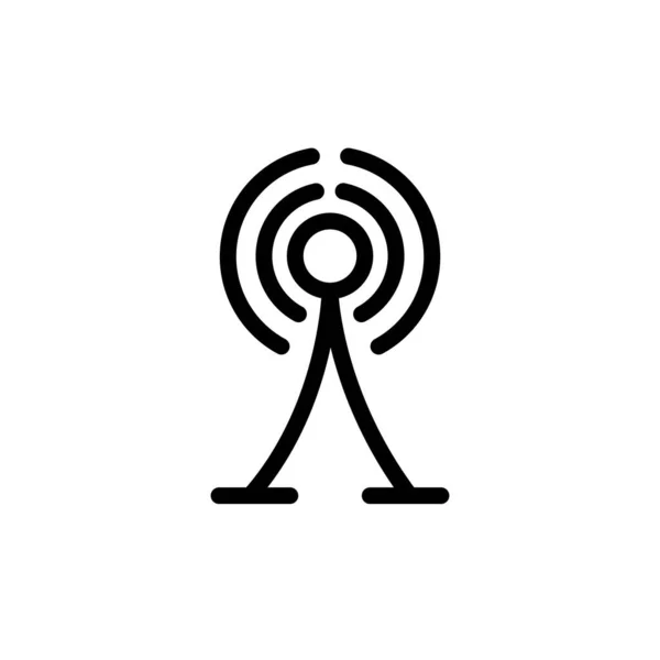 Illustration Vektorgrafik Des Turmsymbols Fit Für Kommunikation Funk Signal Sender — Stockvektor
