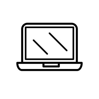 Dizüstü bilgisayar simgesinin İllüstrasyon Vektörü grafiği. Aygıt, elektronik, aygıt, ağ, iletişim vs. için uygun.