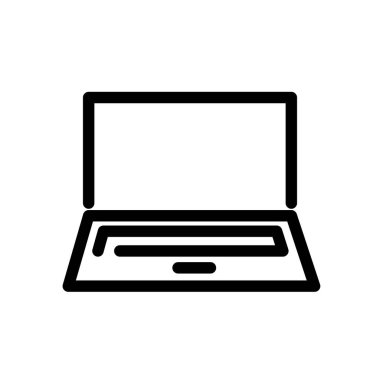 Dizüstü bilgisayar simgesinin İllüstrasyon Vektörü grafiği. Aygıt, elektronik, aygıt, ağ, iletişim vs. için uygun.