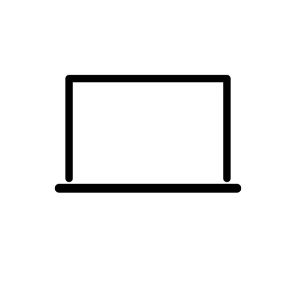 Иллюстрационная Векторная Графика Значка Ноутбука Подходит Гаджетов Электронных Устройств Устройств — стоковый вектор