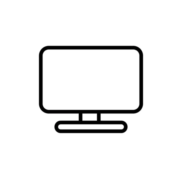 Ilustrační Vektorová Grafika Ikony Monitoru Vhodné Pro Počítač Desktop Televizi — Stockový vektor