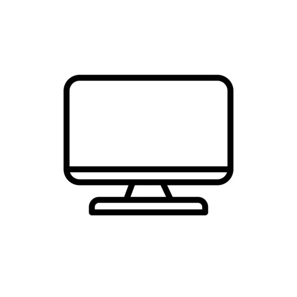 Ilustración Vector Gráfico Del Icono Del Monitor Ajuste Para Computadora — Archivo Imágenes Vectoriales
