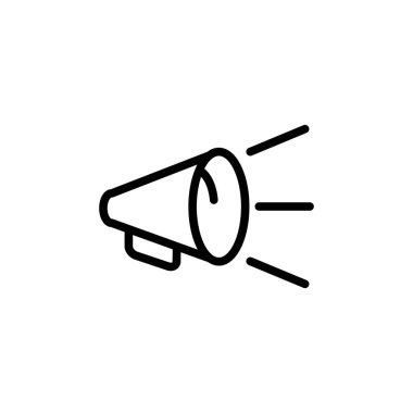 Megafon ikonunun illüstrasyon Vektörü grafiği. Yayın, reklam, pazarlama, tanıtım, kampanya vesaire için uygun.