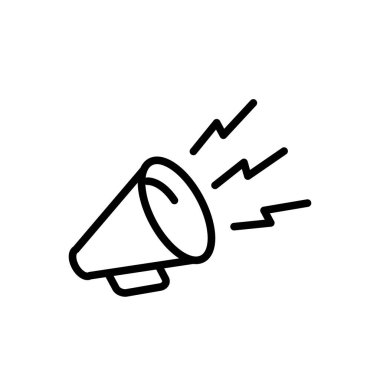 Megafon ikonunun illüstrasyon Vektörü grafiği. Yayın, reklam, pazarlama, tanıtım, kampanya vesaire için uygun.