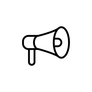 Megafon ikonunun illüstrasyon Vektörü grafiği. Yayın, reklam, pazarlama, tanıtım, kampanya vesaire için uygun.