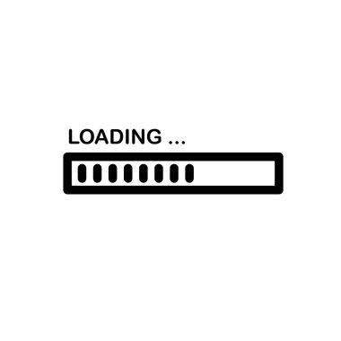 Çubuk simgesinin Çizim Vektörü grafiği. İlerleme, arayüz, yükleyici, bekleme vs. için uygun.