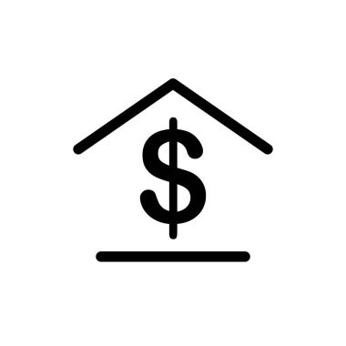 Banka binası ikonunun İmaj Vektörü grafiği. Yatırım, ödeme, finans, ticaret vs. için uygun.