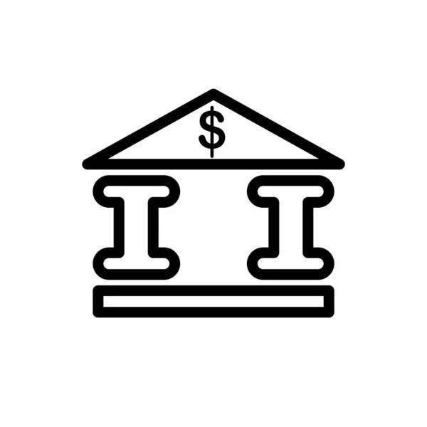 Illustration Vektorgrafik Des Bankgebäudes Symbol Fit Für Investitionen Zahlungen Finanzen — Stockvektor