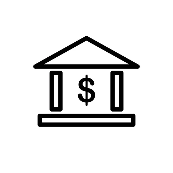 Illustration Graphique Vectoriel Icône Bâtiment Bancaire Convient Pour Investissement Paiement — Image vectorielle