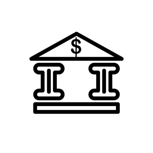 Illustration Vektorgrafik Des Bankgebäudes Symbol Fit Für Investitionen Zahlungen Finanzen — Stockvektor