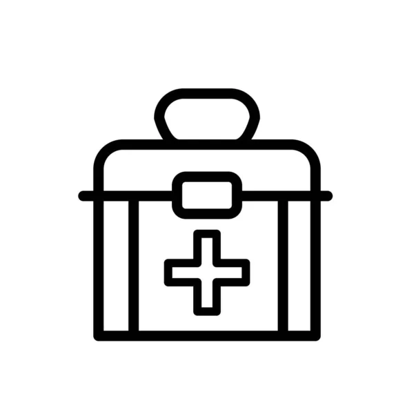 Ilustrační Vektorová Grafika Ikony Prvního Rámečku Fit Emergency Medical Kit — Stockový vektor