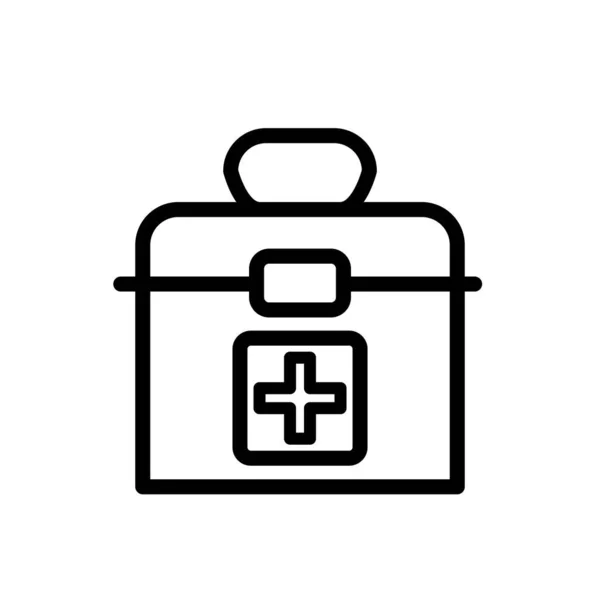 Ilustrační Vektorová Grafika Ikony Prvního Rámečku Fit Emergency Medical Kit — Stockový vektor