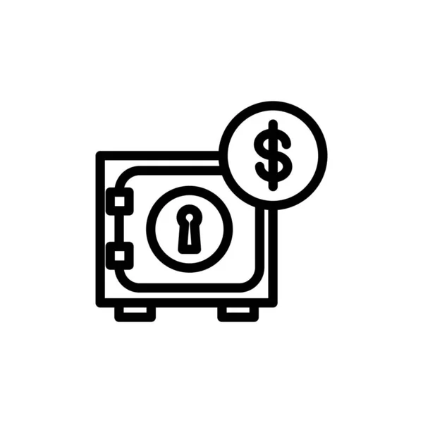 Ilustrační Vektorová Grafika Ikony Trezoru Vhodné Pro Bankovnictví Banku Obchod — Stockový vektor
