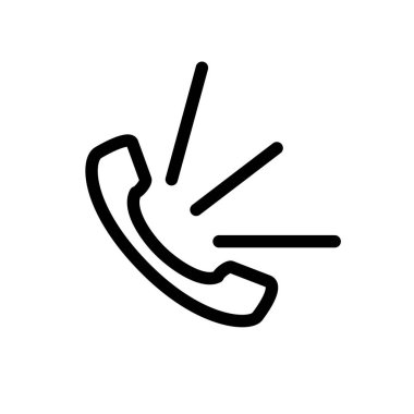 Telefon ikonunun İllüstrasyon Vektörü grafiği. İletişim, iletişim, çağrı merkezi vs. için uygun