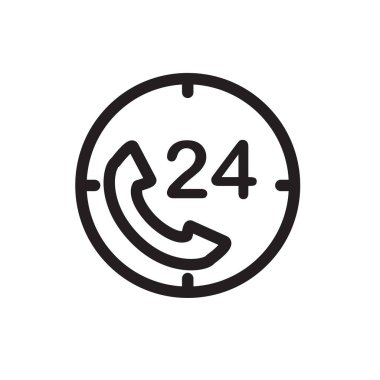 Telefon ikonunun İllüstrasyon Vektörü grafiği. İletişim, iletişim, çağrı merkezi vs. için uygun