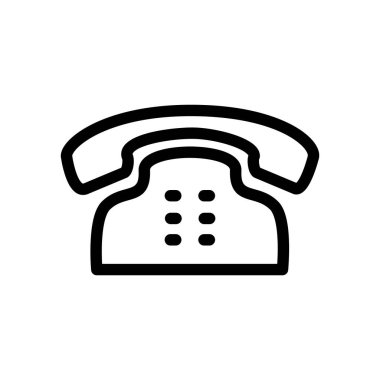 Telefon ikonunun İllüstrasyon Vektörü grafiği. İletişim, iletişim, çağrı merkezi vs. için uygun
