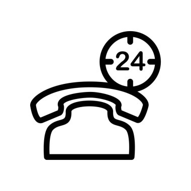 Telefon ikonunun İllüstrasyon Vektörü grafiği. İletişim, iletişim, çağrı merkezi vs. için uygun