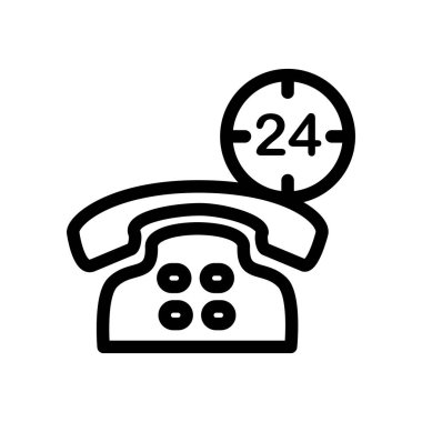 Telefon ikonunun İllüstrasyon Vektörü grafiği. İletişim, iletişim, çağrı merkezi vs. için uygun