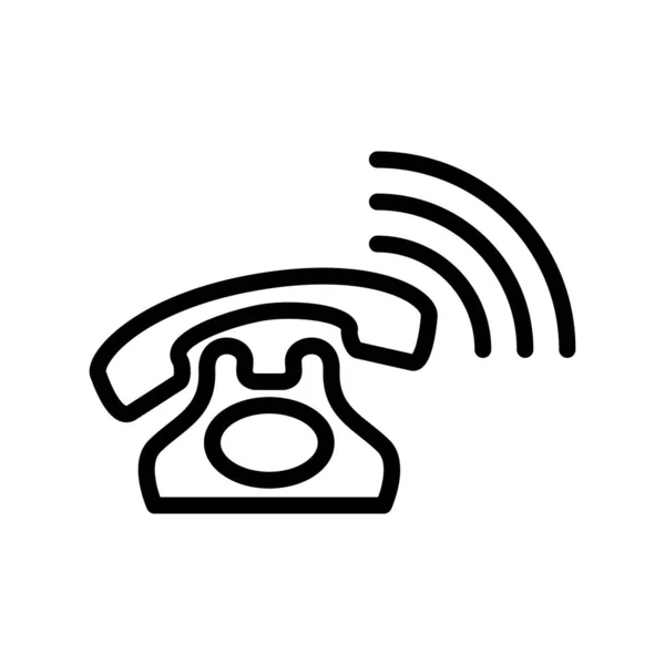 Ilustración Vector Gráfico Del Icono Del Teléfono Apto Para Comunicación — Archivo Imágenes Vectoriales