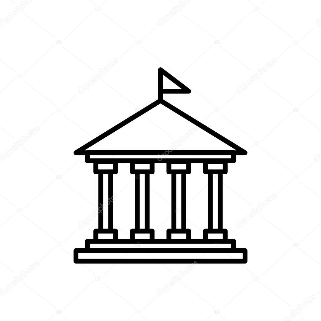 Illustration Vector graphic of school building icon. Fit for office, sign, structure, element, college, library, modern, object, education etc