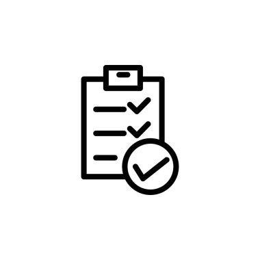 Kontrol listesi simgesinin İllüstrasyon Vektörü grafiği. Biçim, pano, sembol, işaret, liste, rapor vs. için uygun.