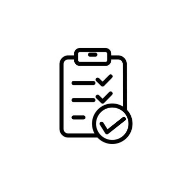 Kontrol listesi simgesinin İllüstrasyon Vektörü grafiği. Biçim, pano, sembol, işaret, liste, rapor vs. için uygun.