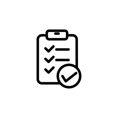 Kontrol listesi simgesinin İllüstrasyon Vektörü grafiği. Biçim, pano, sembol, işaret, liste, rapor vs. için uygun.