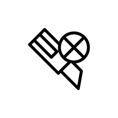 Simgeyi kesmenin İllüstrasyon Vektörü grafiği. Kesmeye uygun, bileyici, aksesuar, kutu bıçağı, maket bıçağı vs..