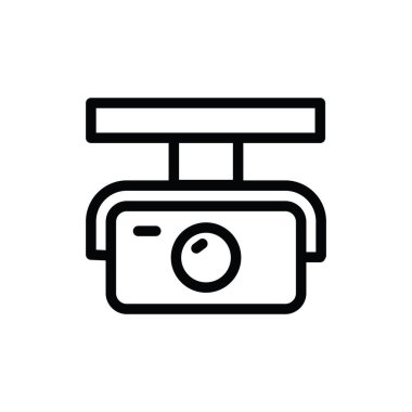 CCTV simgesinin İllüstrasyon Vektörü grafiği. Güvenlik, gözetim, koruma, izleme, izleme vesaire için uygun.