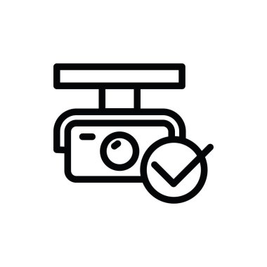 CCTV simgesinin İllüstrasyon Vektörü grafiği. Güvenlik, gözetim, koruma, izleme, izleme vesaire için uygun.