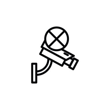 CCTV simgesinin İllüstrasyon Vektörü grafiği. Güvenlik, gözetim, koruma, izleme, izleme vesaire için uygun.