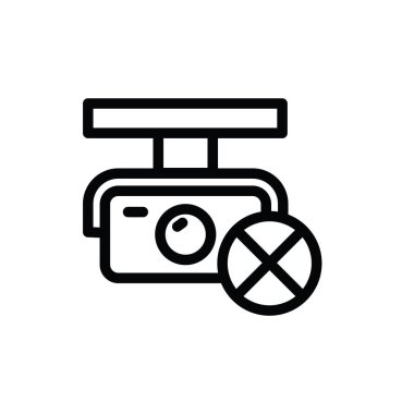 CCTV simgesinin İllüstrasyon Vektörü grafiği. Güvenlik, gözetim, koruma, izleme, izleme vesaire için uygun.