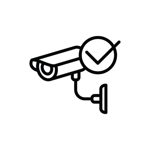Иллюстрация Векторная Графика Значка Видеонаблюдения Подходит Обеспечения Безопасности Наблюдения Защиты — стоковый вектор