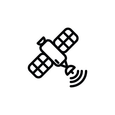 Uydu simgesinin İllüstrasyon Vektörü grafiği. İletişim, işaret, bağlantı, sembol, teknoloji, boşluk, internet vs. için uygun.