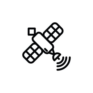 Uydu simgesinin İllüstrasyon Vektörü grafiği. İletişim, işaret, bağlantı, sembol, teknoloji, boşluk, internet vs. için uygun.