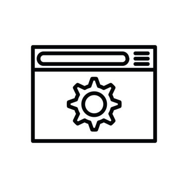 Tarayıcı simgesinin İllüstrasyon Vektörü grafiği. İnternet, uygulama, yazılım, uygulama vs. için uygun.