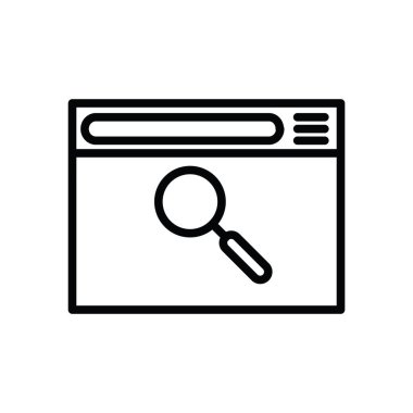 Tarayıcı simgesinin İllüstrasyon Vektörü grafiği. İnternet, uygulama, yazılım, uygulama vs. için uygun.